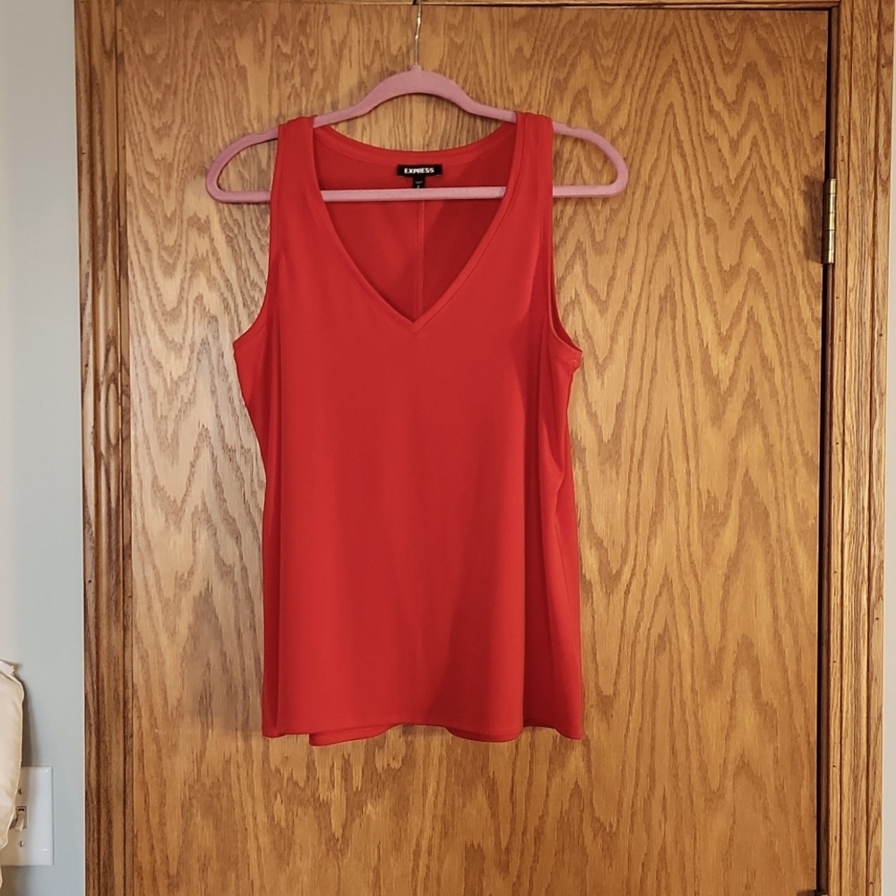 Women's red Express dressy tank top for women,  size medium.